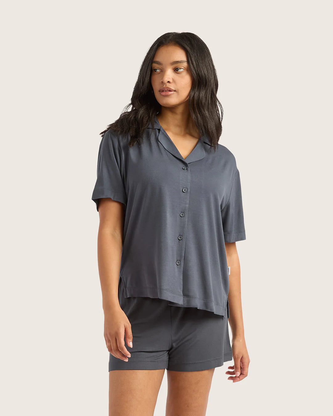 GOODNIGHT SHORT SLEEVE SLEEP SHIRT IN STORM