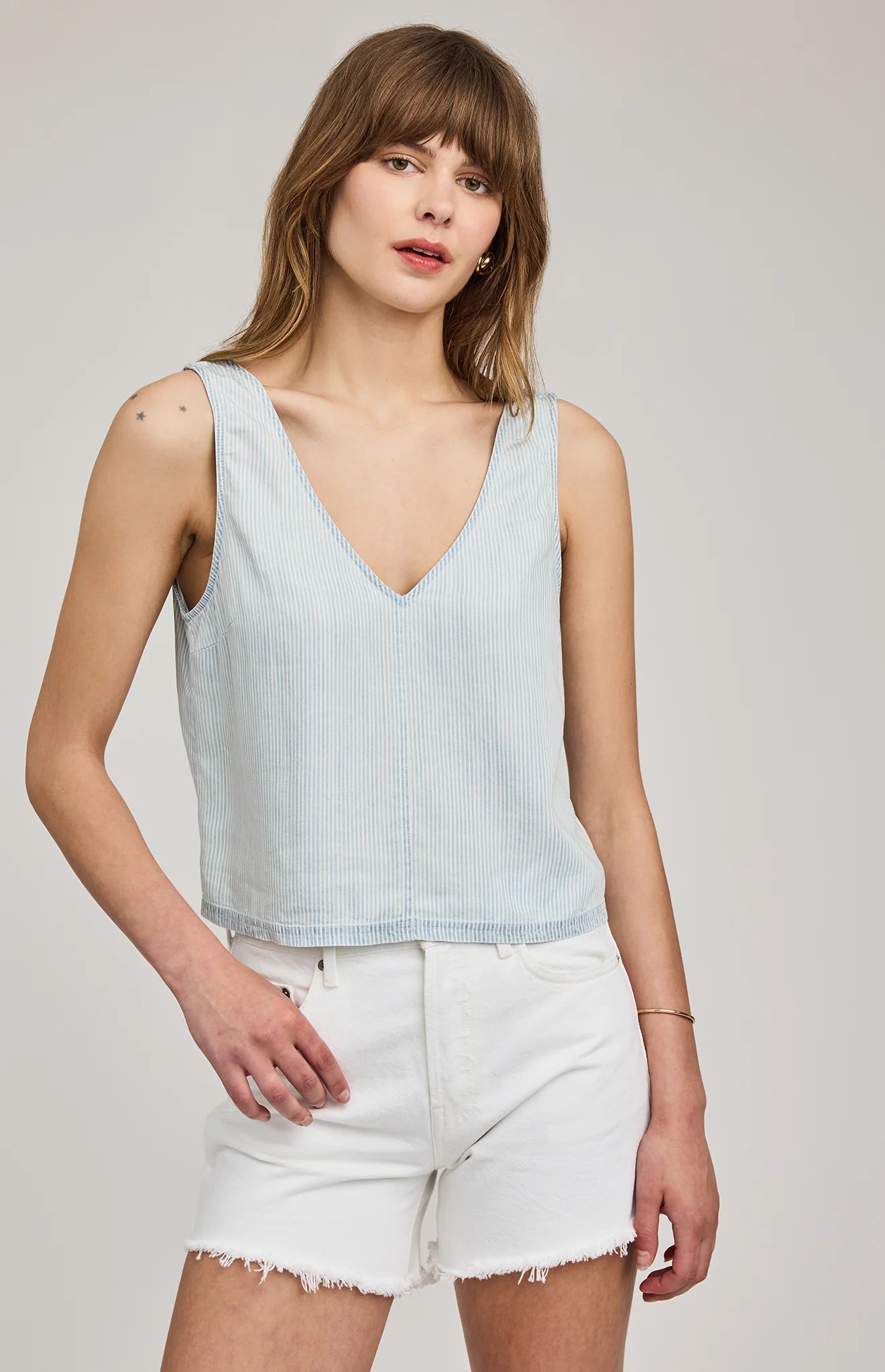 COLETTE TANK IN BLUE STRIPE