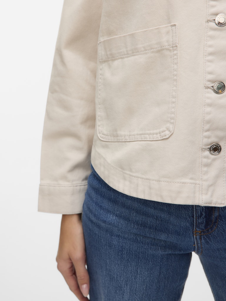 JAMIE - Denim Shacket - Birch