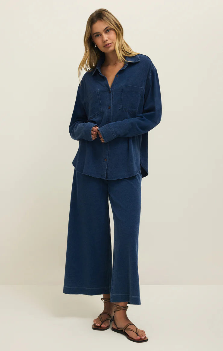 REESE - Jersey denim Button Up