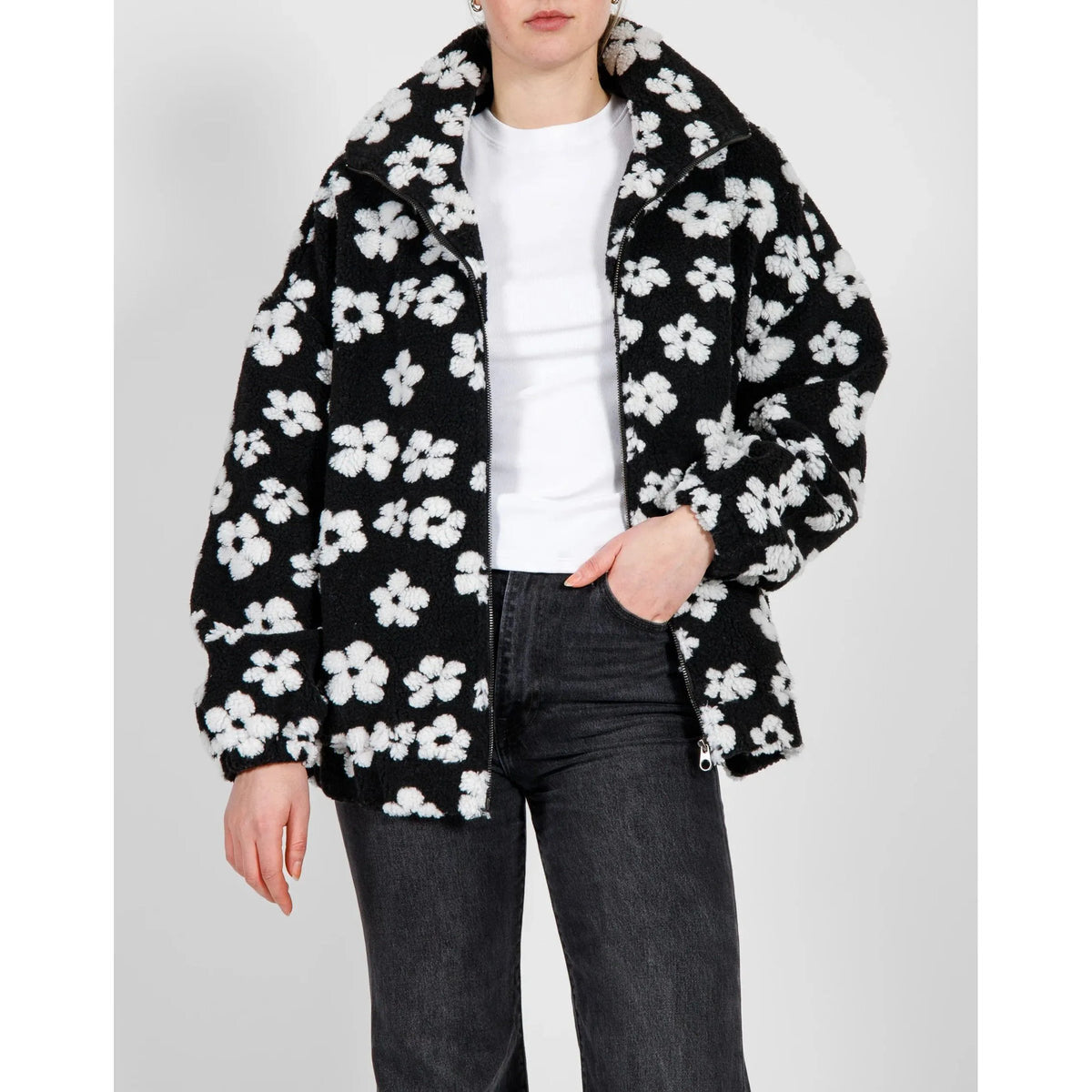 ALL OVER DAISY Sherpa Jacket