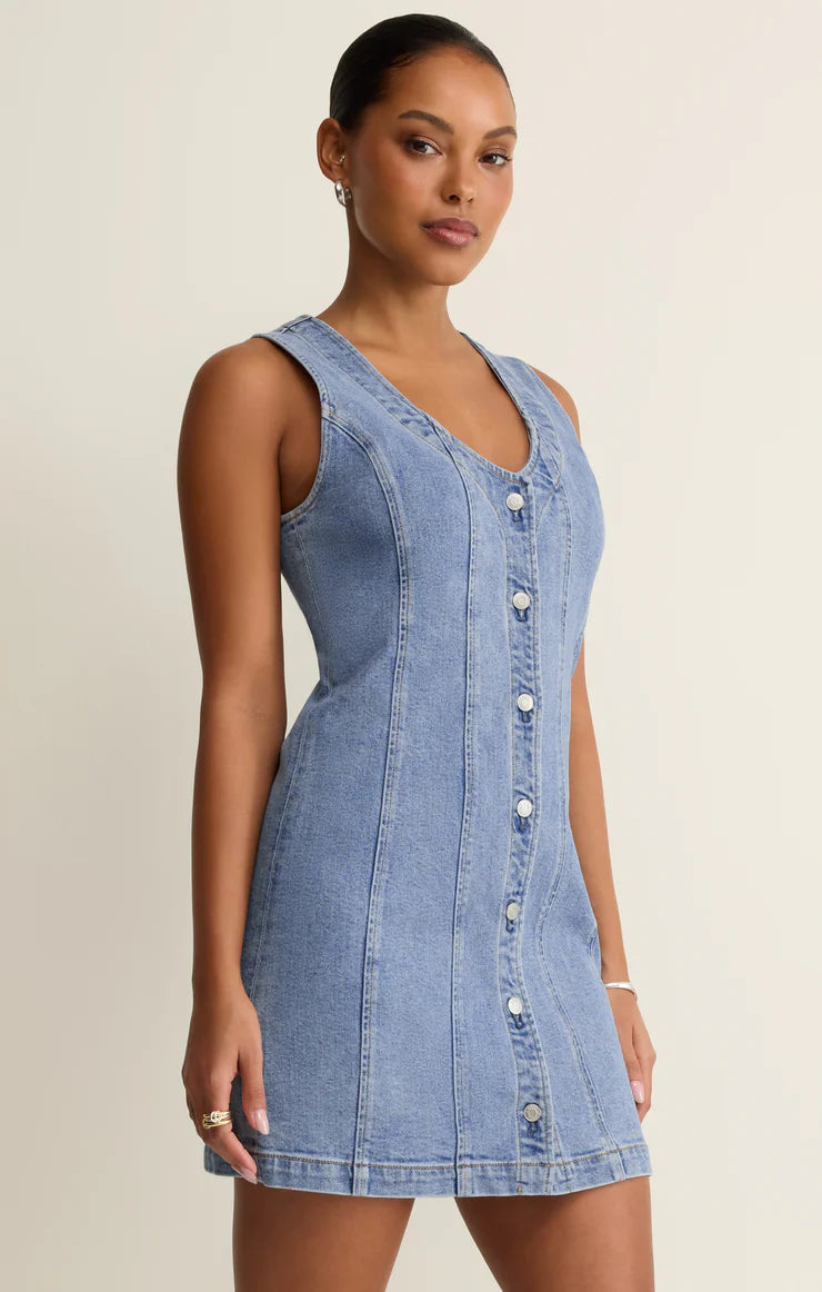 JOLIE DENIM MINI DRESS