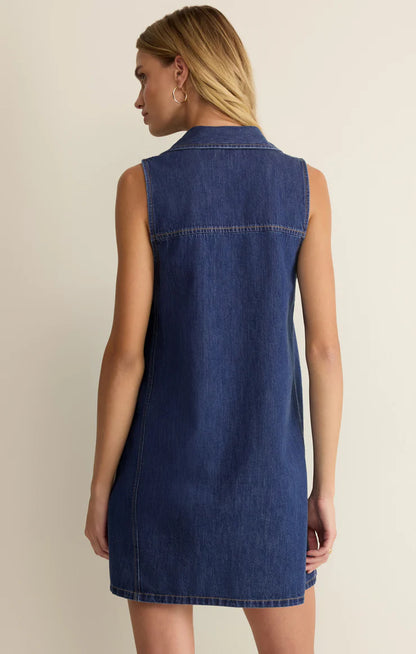 NEW LIGHT DENIM MINI DRESS