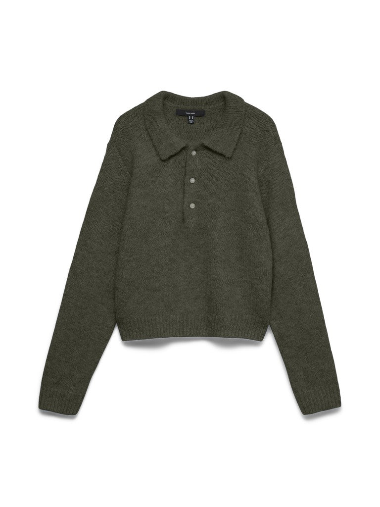 CORA POLONECK PULLOVER IN FOREST KNIGHT