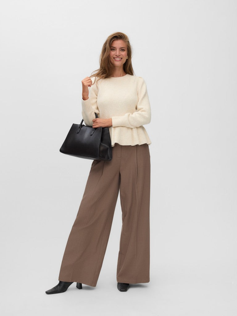 MODENA PEPLUM  PULLOVER IN BIRTCH