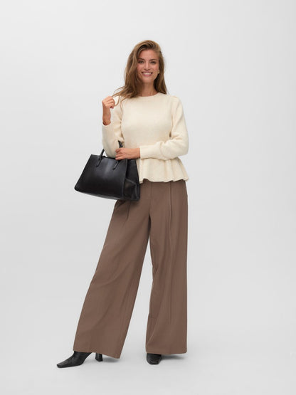 MODENA PEPLUM  PULLOVER IN BIRTCH