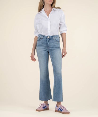 KELSEY High Rise Ankle Flare in Honest