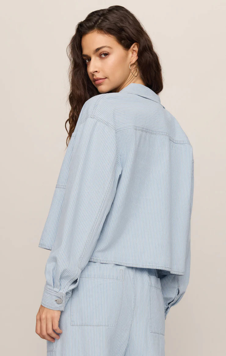 ERIN SOFT DENIM RAILROAD JACKET