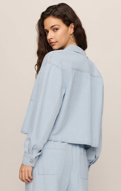 ERIN SOFT DENIM RAILROAD JACKET