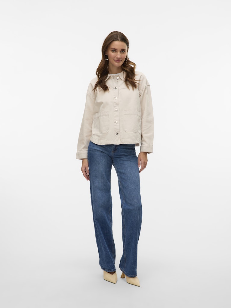 JAMIE - Denim Shacket - Birch