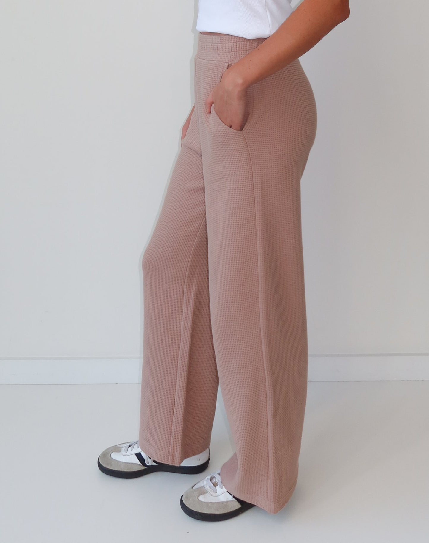 Waffle Wide Leg Pants