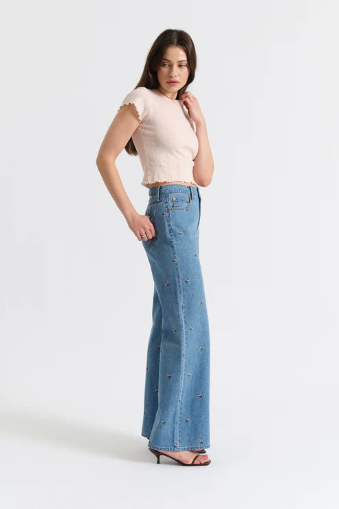 FAR OUT - High Rise Wide Leg in Fated