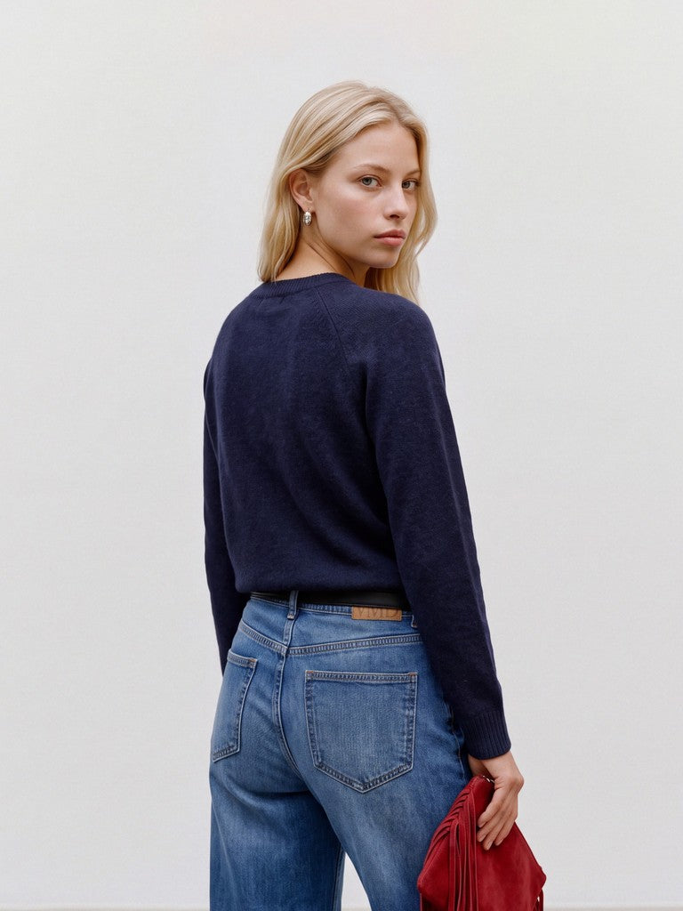 DOFFY PULLOVER IN NAVY BLAZER
