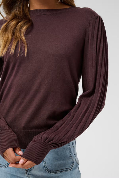 LONE KNIT PULLOVER IN FUDGE