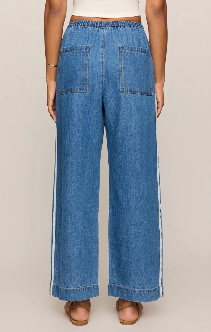 THE SIDELINES DENIM TRACK PANT