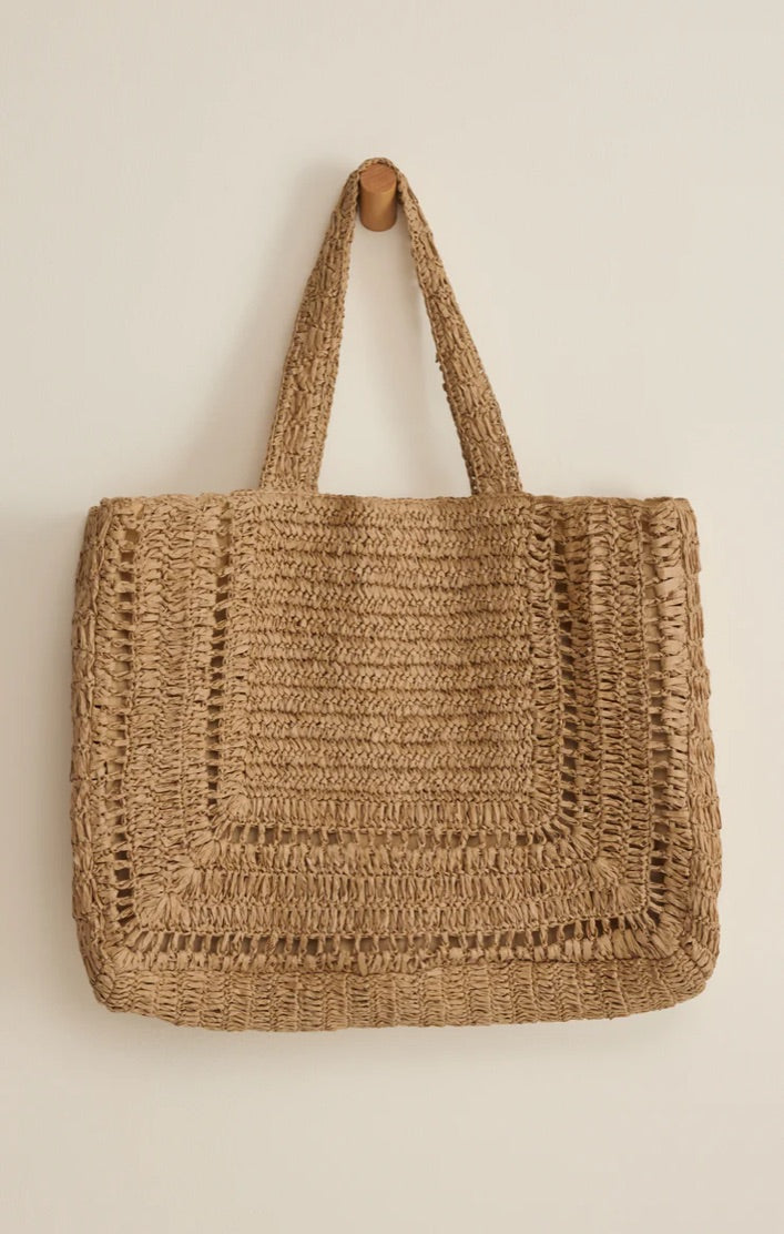 HIDEAWAY RAFFIA TOTE