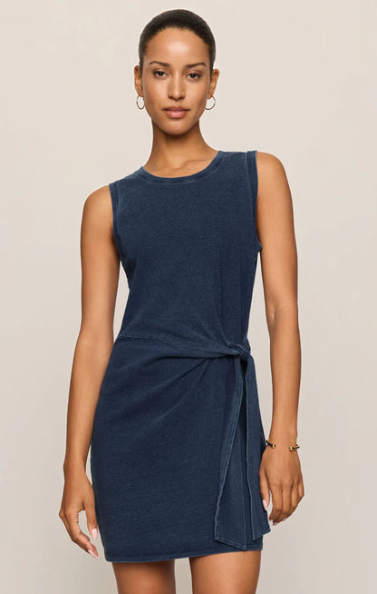 MATTIE JERSEY DENIM MINI DRESS