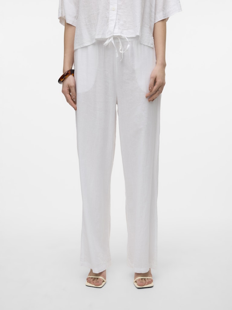 LINN - Linen pants in White