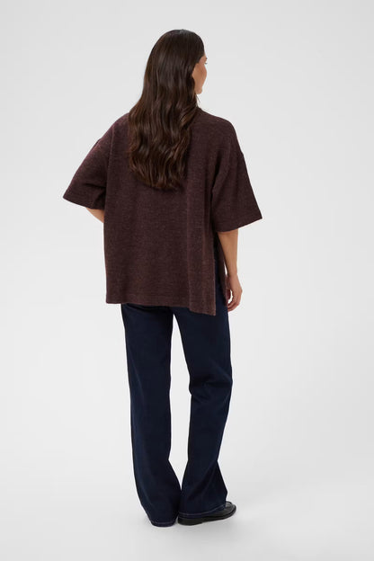 NEIL KNIT PULLOVER IN FUDGE MELANGE