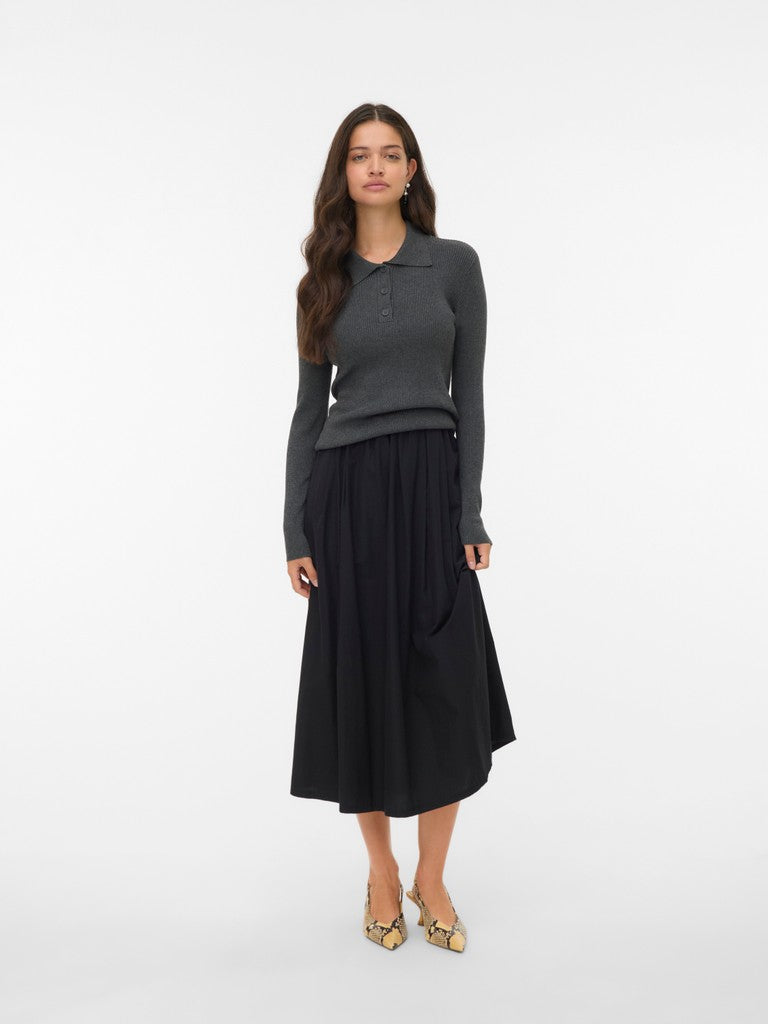 SILJE RIB POLONECK PULLOVER