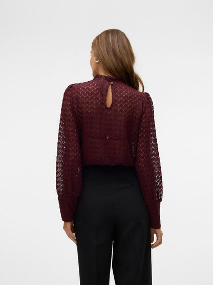 BECCA - High Neck Lace Top