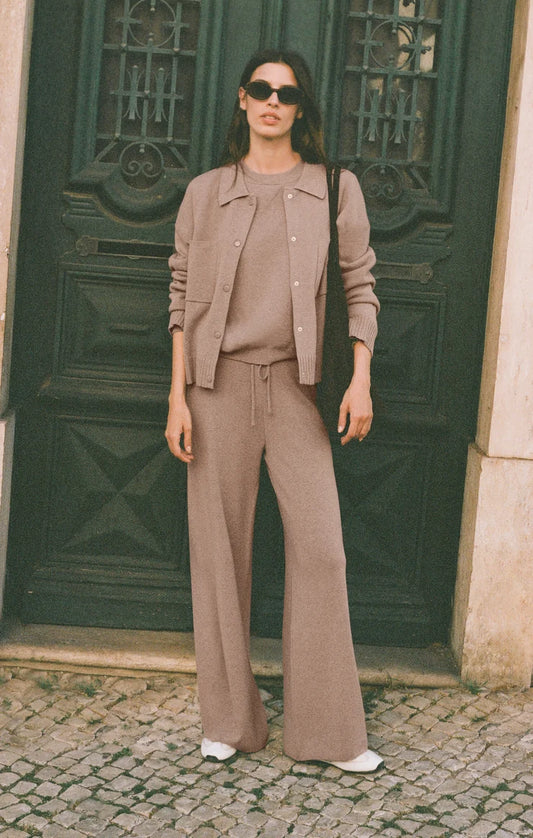 SLOWDOWN SWEATER JACKET IN HEATHER ASH