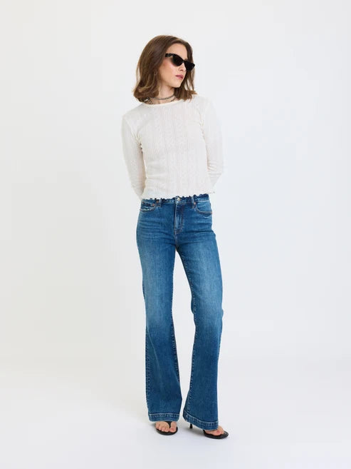 THE HEARTBREAKER MID RISE FLARE IN DUSK