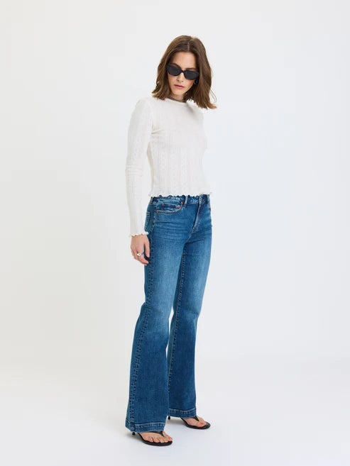 THE HEARTBREAKER MID RISE FLARE IN DUSK