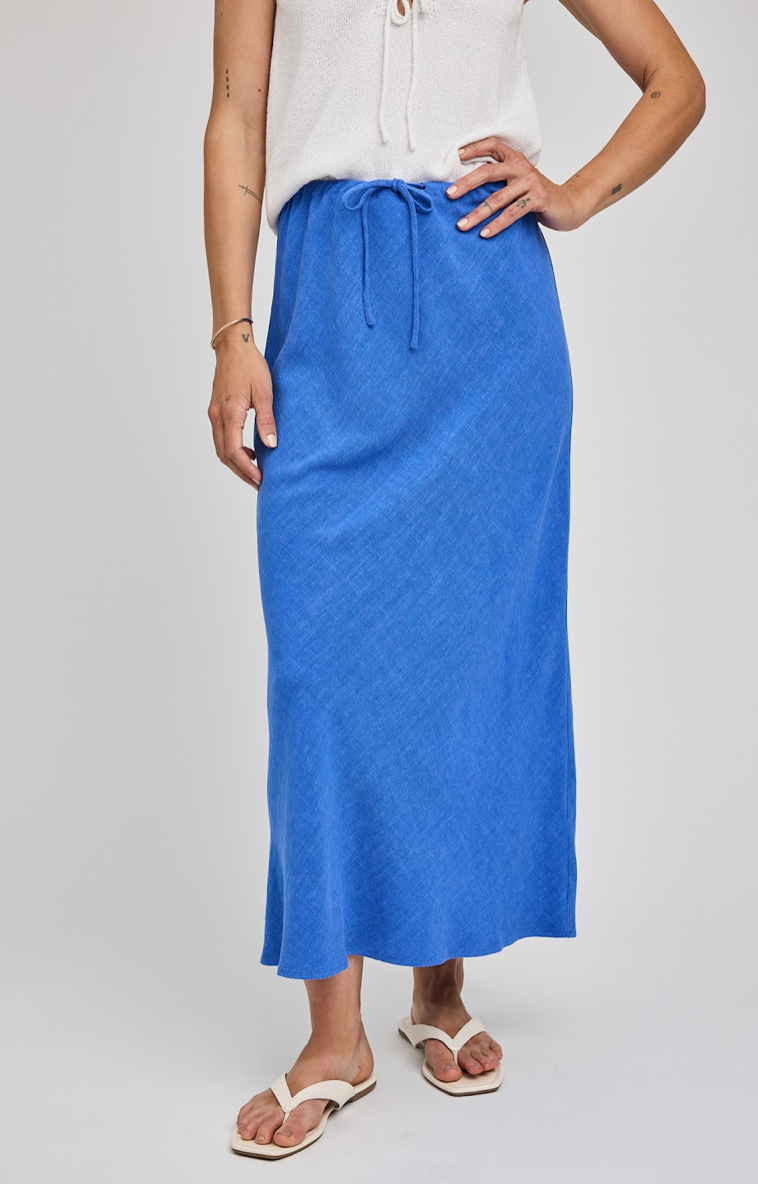 CASSIA LINEN SKIRT IN RIVIERA