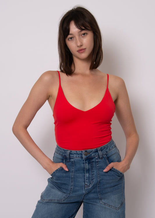 VAREN Deep V Body suit - Cherry