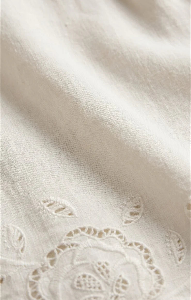 DAYA EMBROIDERED LINEN TOP