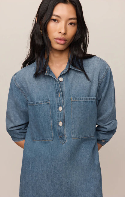 LUCIE DENIM SHIRT DRESS