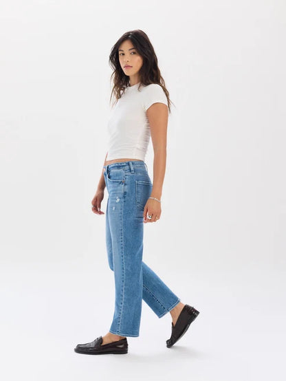 REBEL MID RISE ANKLE SLIM STRAIGHT IN REAL DEAL