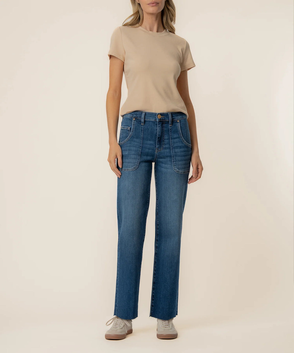 AVERY HIGH RISE STRAIGHT LEG IN FORTUNE WASH