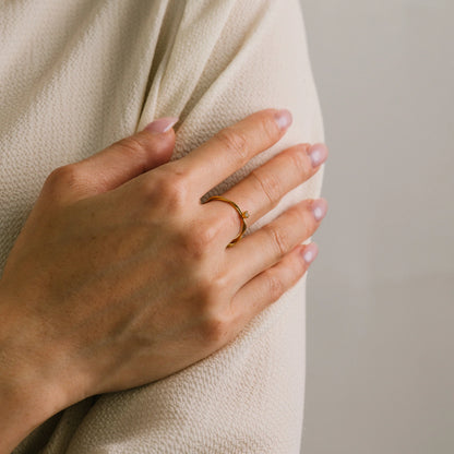 Yara CZ Twisted Ring