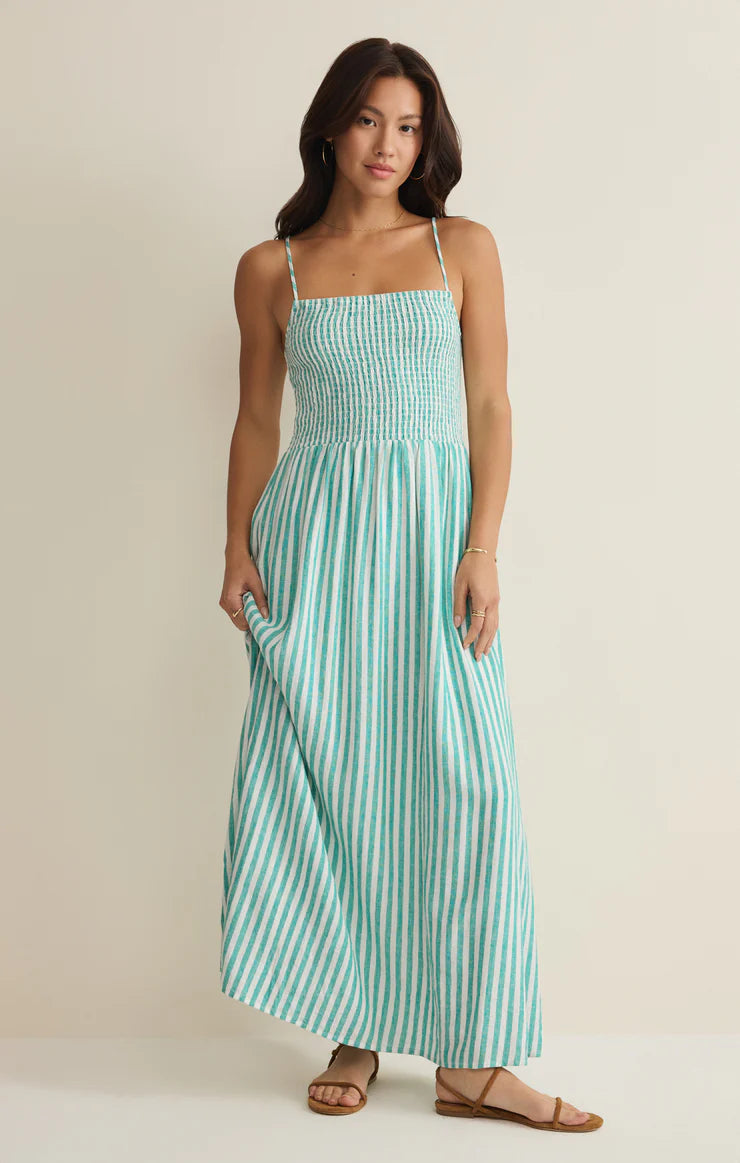 BAYSIDE - Stripe Linen Maxi Dress