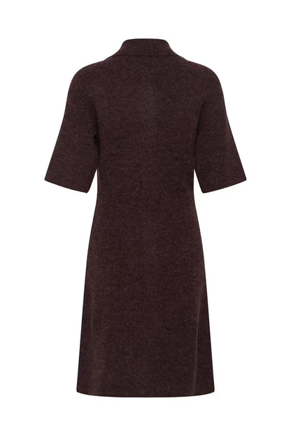 SIGNE KNIT DRESS IN FUDGE MELANGE