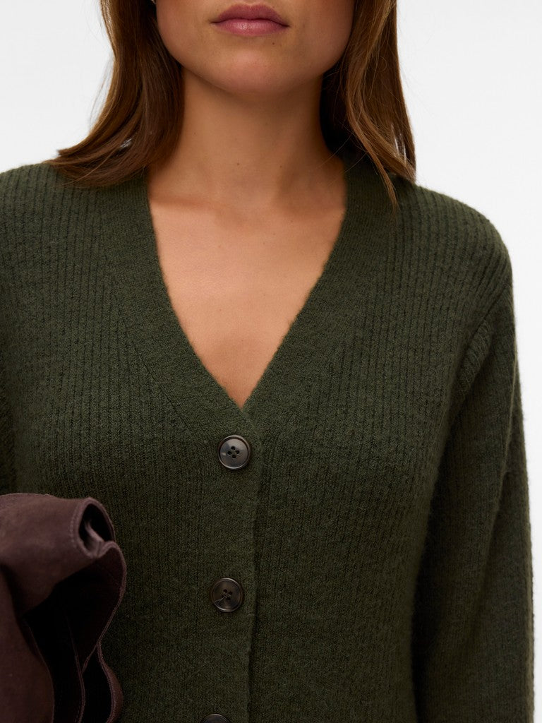 KARLA V-NECK BUTTON DRESS