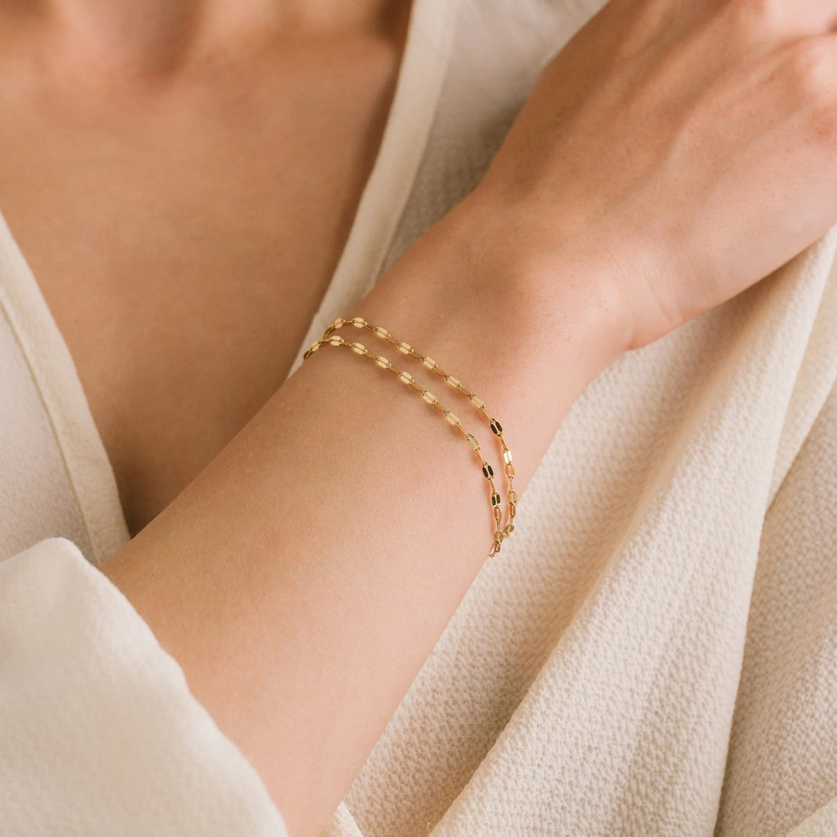 RAY LAYERED BRACELET - GOLD