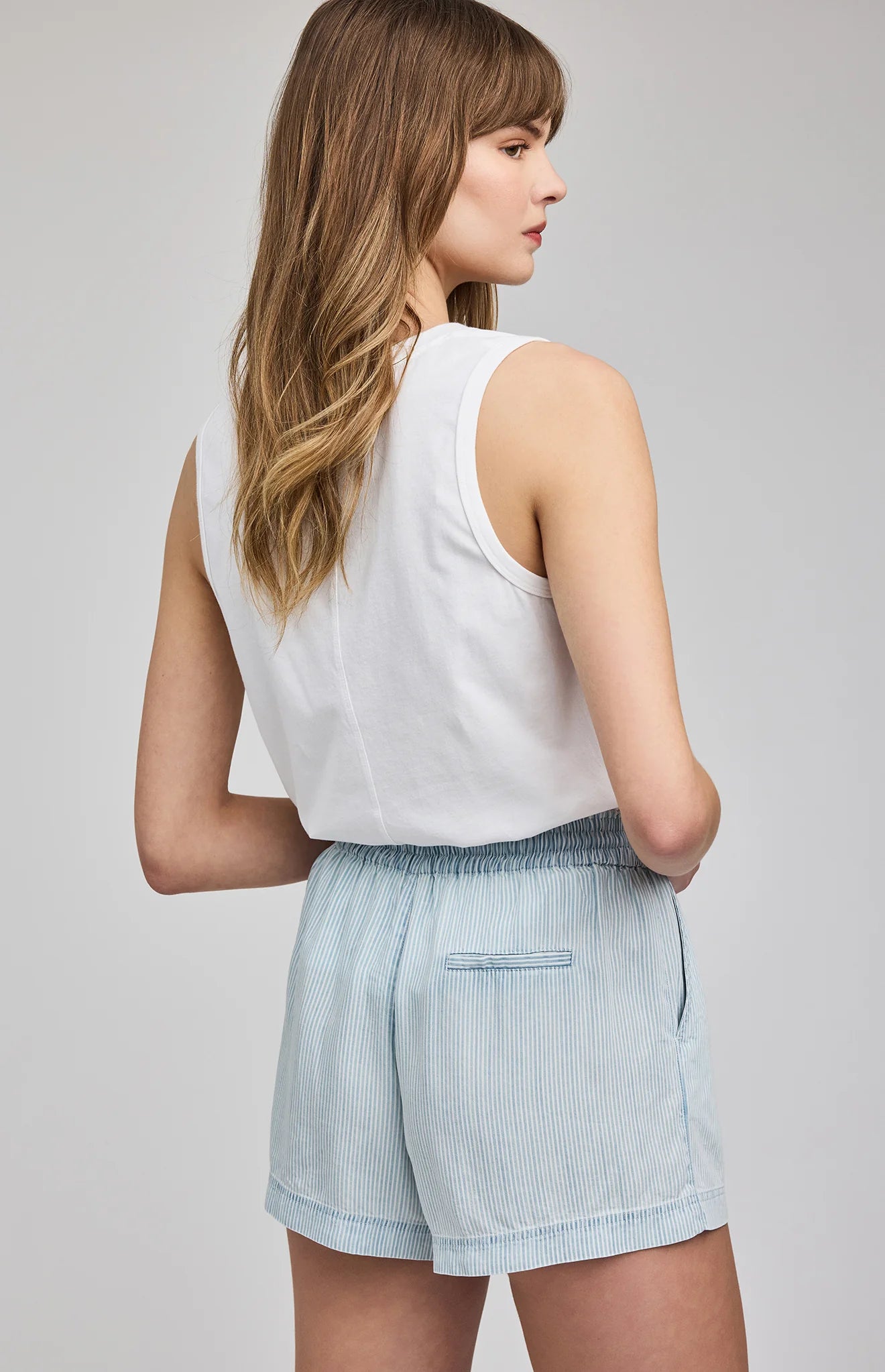 TESSA SHORT IN BLUE STRIPE