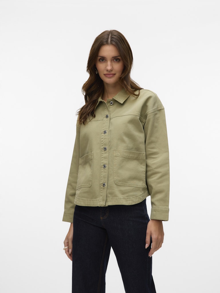 JAMIE - Denim Shacket - Laurel Wreath