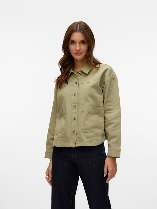 JAMIE - Denim Shacket - Laurel Wreath