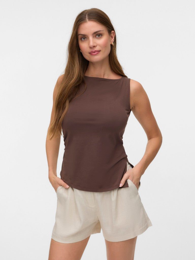 KIRA BOATNECK TOP IN CHOCOLATE MARTINI