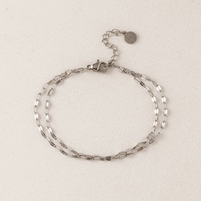 RAY LAYERED BRACELET - SILVER