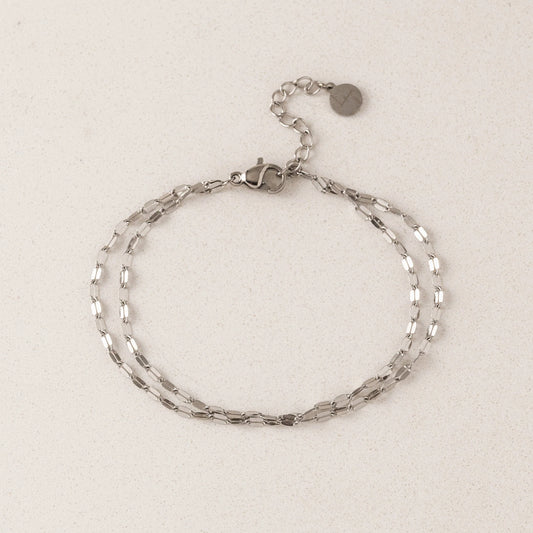 RAY LAYERED BRACELET - SILVER