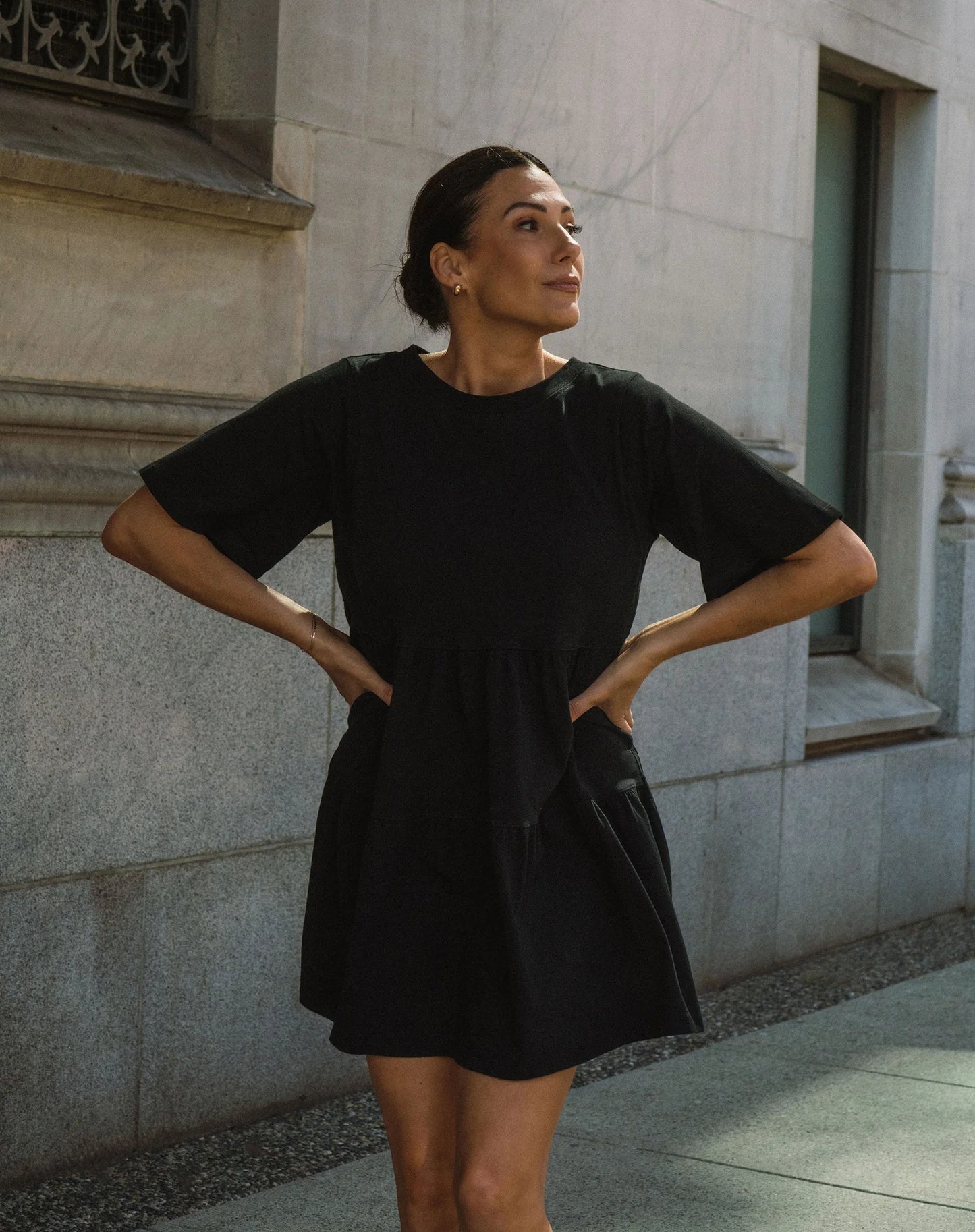 BLACK - Tiered Dress