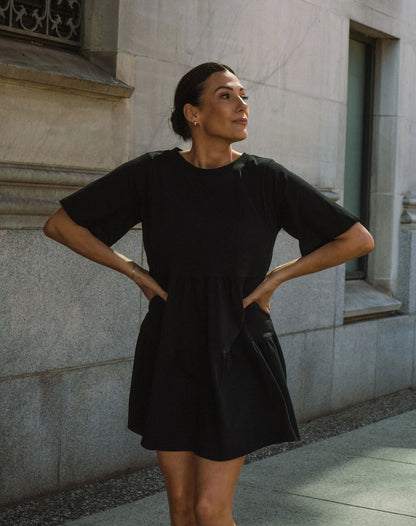 BLACK - Tiered Dress