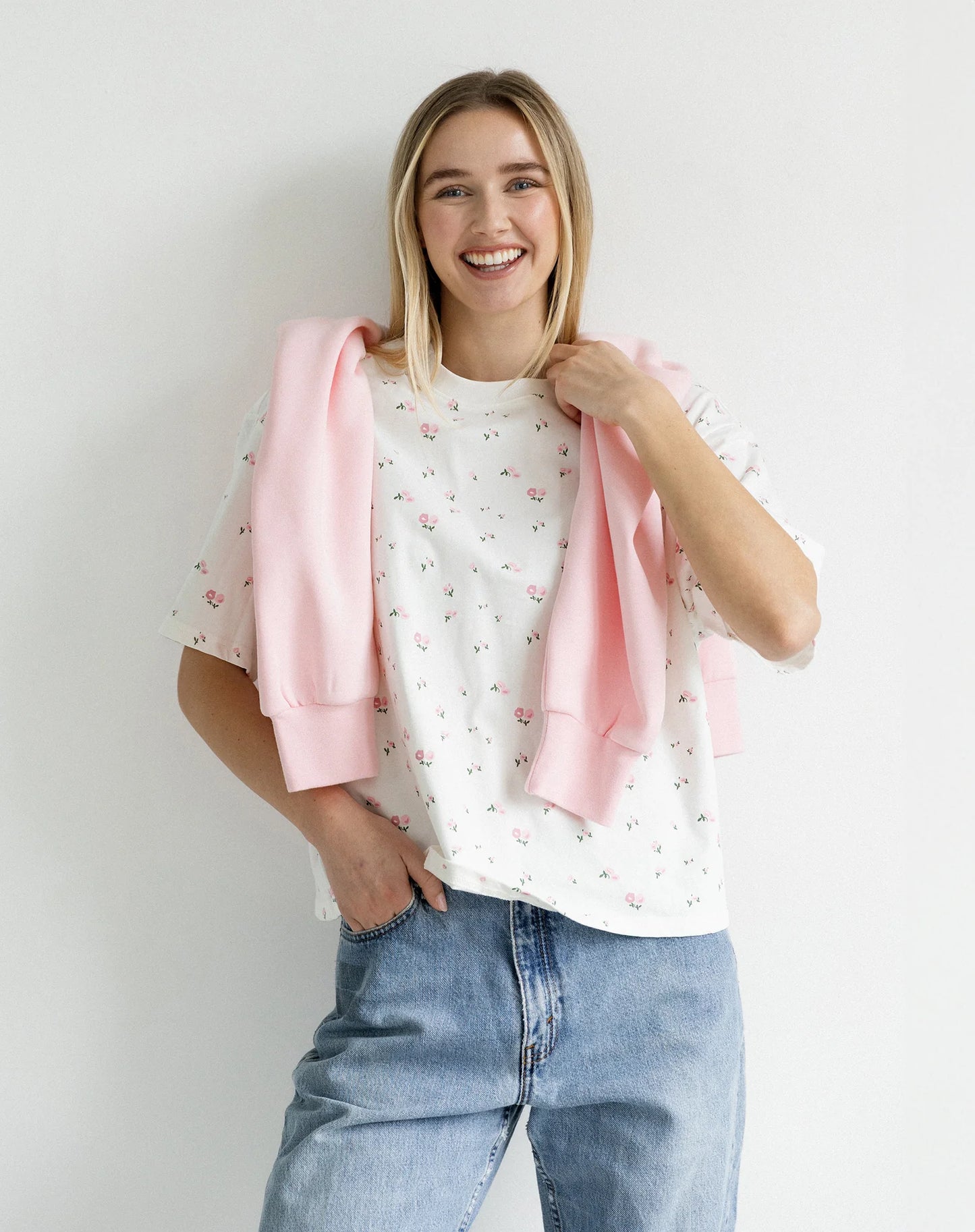 FLORAL BOXY TEE