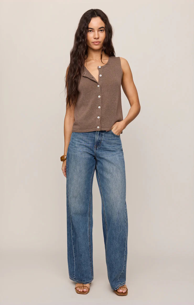 SYD LINEN KNIT TANK VEST
