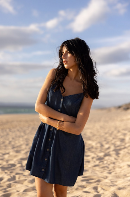 LUCIANA DRESS IN DARK BLUE